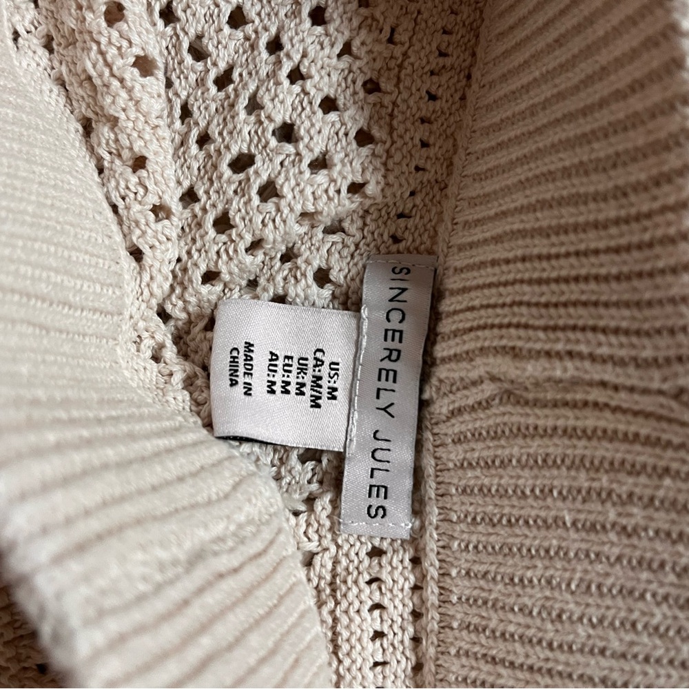 Sincerely Jules Beige Knit Beach Coverup Shorts - Picture 4 of 7